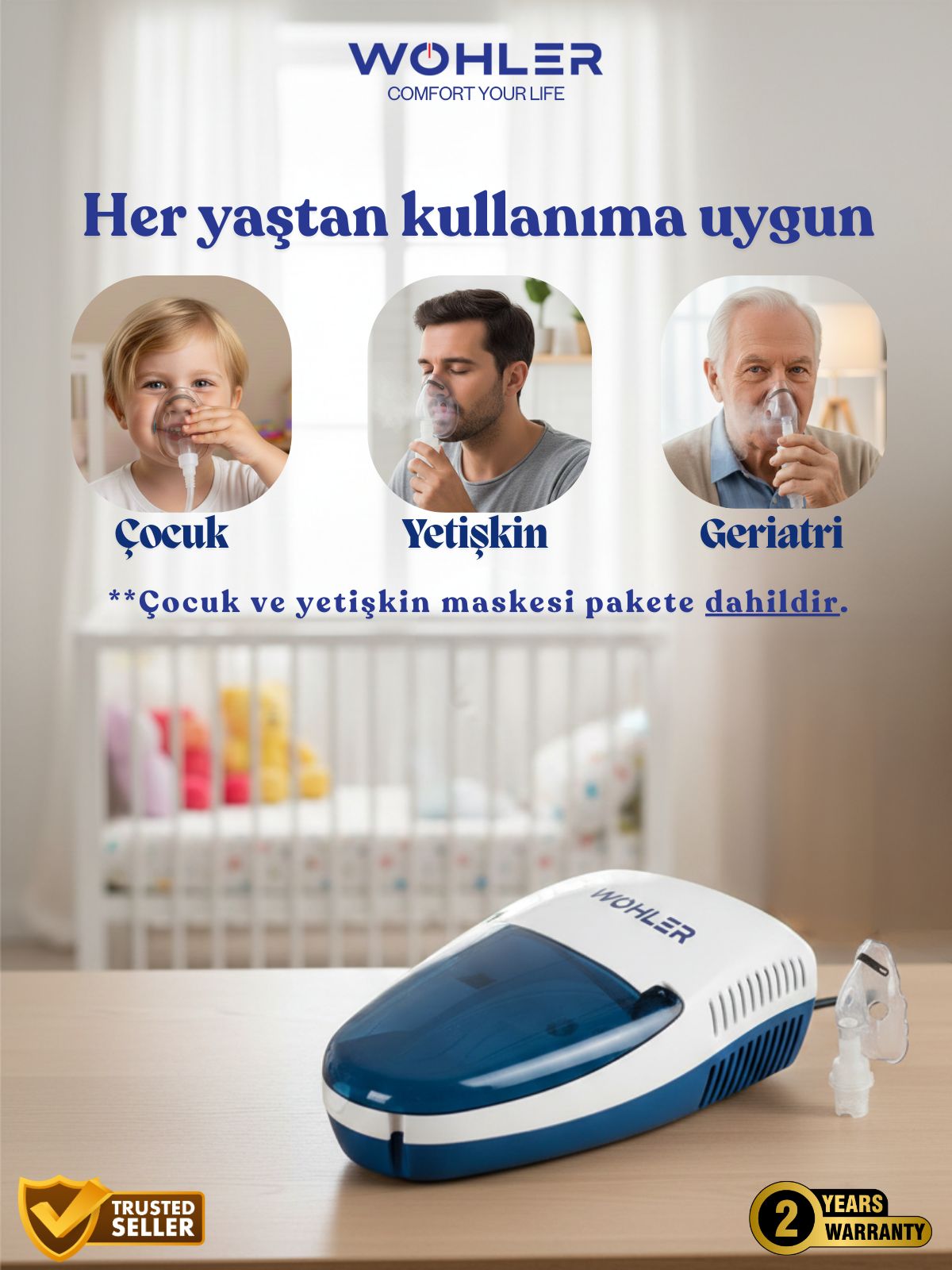 Wohler Kompresörlü Nebulizatör - Görsel 7