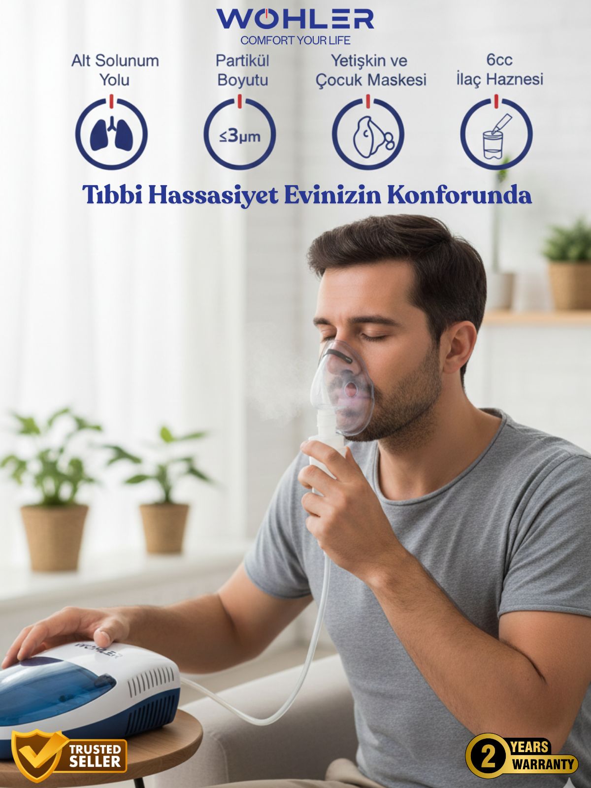 Wohler Kompresörlü Nebulizatör - Görsel 6