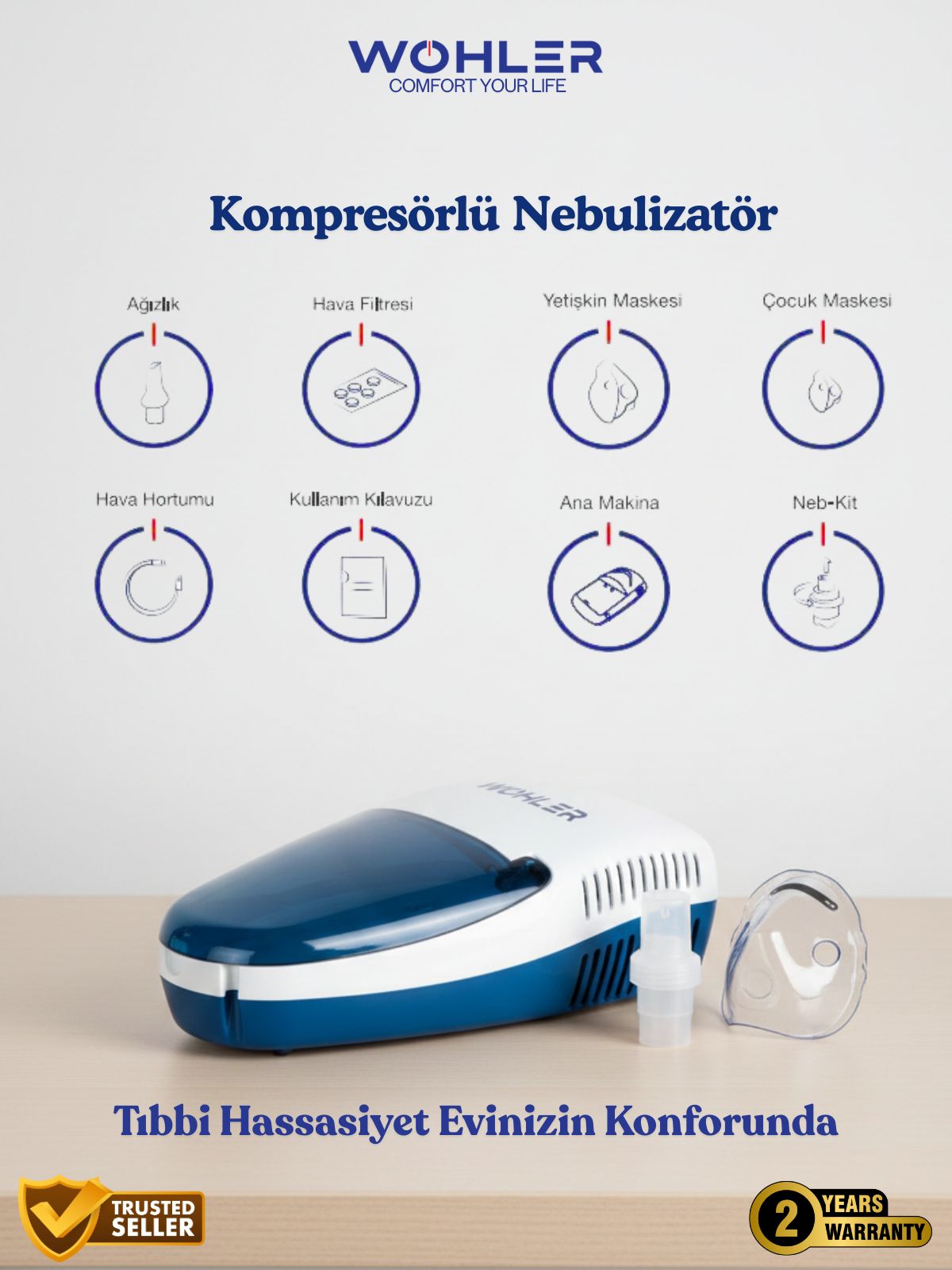 Wohler Kompresörlü Nebulizatör - Görsel 5